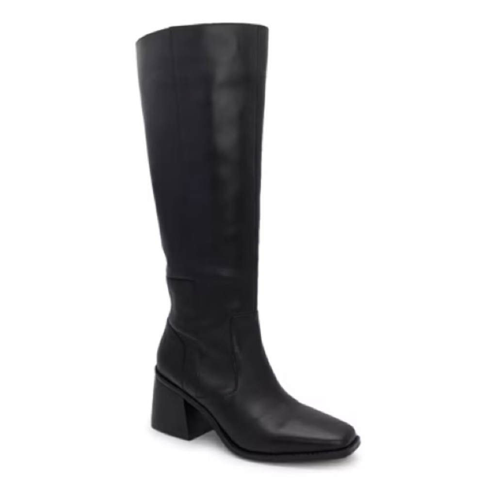 Vince Camuto Seshon Wide Calf Boot Black / Knee-High Women's Boots